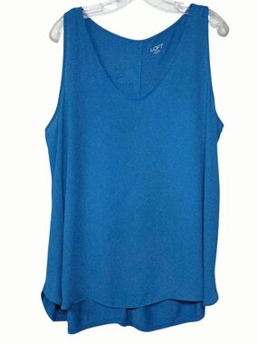LOFT Sleeveless Shell Scoop Neck Flowy Top – Women’s XL, Royal Blue